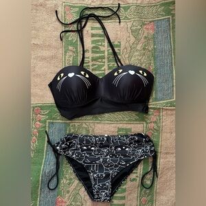 Kitty Cat Bikini plus size 3XL cats galore